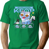 Demon Hunters Kpop Tiger And Bird T-Shirt for Men & Women, T-Shirts Graphic Tee - Green