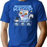 Demon Hunters Kpop Tiger And Bird T-Shirt for Men & Women, T-Shirts Graphic Tee - Blue