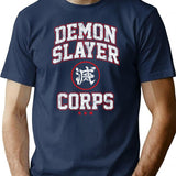 Demon Slayer Corps T-Shirt for Men & Women, T-Shirts Graphic Tee - Navy