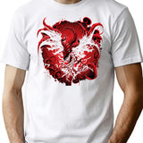 Demon T-Shirt for Men & Women, T-Shirts Graphic Tee - White