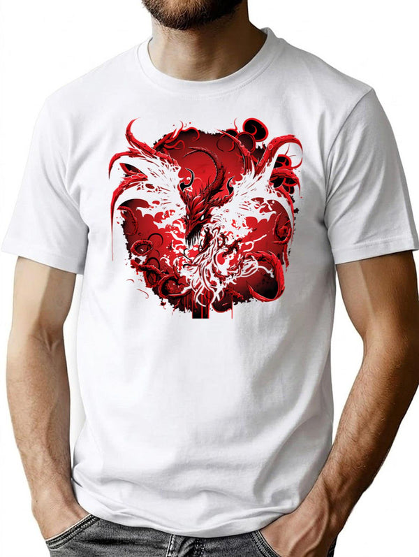 Demon T-Shirt for Men & Women, T-Shirts Graphic Tee - White