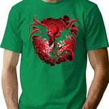 Demon T-Shirt for Men & Women, T-Shirts Graphic Tee - Green