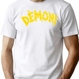 Demoni - Demons T-Shirt for Men & Women, T-Shirts Graphic Tee - White