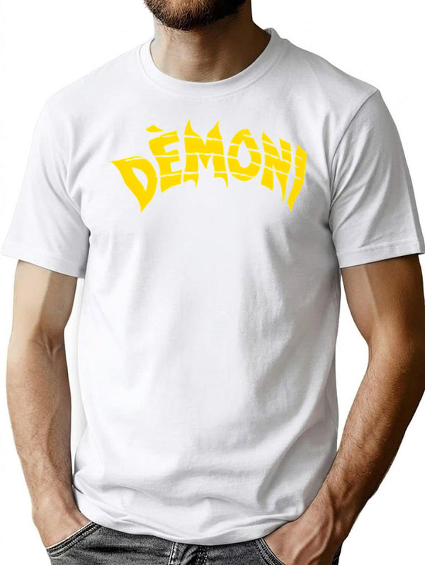 Demoni - Demons T-Shirt for Men & Women, T-Shirts Graphic Tee - White