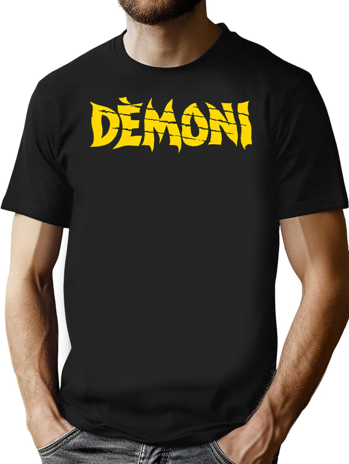 Demoni (Demons) 1985 Italian Logo T-Shirt for Men & Women, T-Shirts Graphic Tee - Black