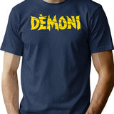 Demoni (Demons) 1985 Italian Logo T-Shirt for Men & Women, T-Shirts Graphic Tee - Navy