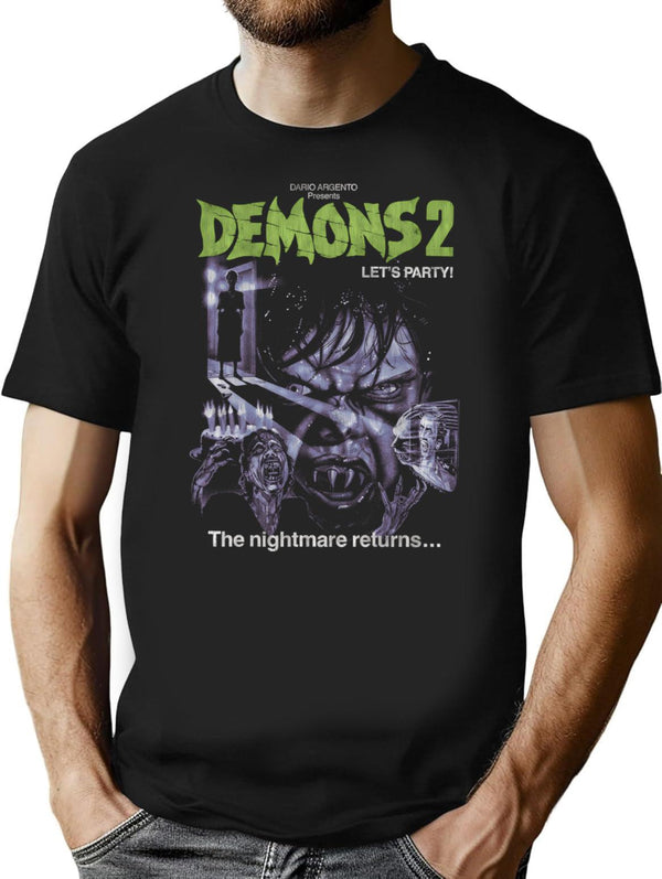 Demons-2-Dario-Argento-Italian-Horror T-Shirt for Men & Women, T-Shirts Graphic Tee - Black