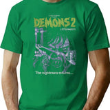 Demons-2-Dario-Argento-Italian-Horror T-Shirt for Men & Women, T-Shirts Graphic Tee - Green