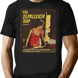 Depression Nap T-Shirt for Men & Women, T-Shirts Graphic Tee - Black
