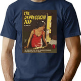 Depression Nap T-Shirt for Men & Women, T-Shirts Graphic Tee - Navy