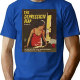 Depression Nap T-Shirt for Men & Women, T-Shirts Graphic Tee - Blue