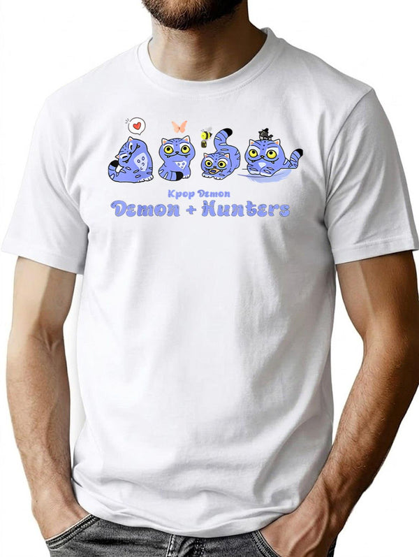 Derpy Tiger T-Shirt for Men & Women, T-Shirts Graphic Tee - White