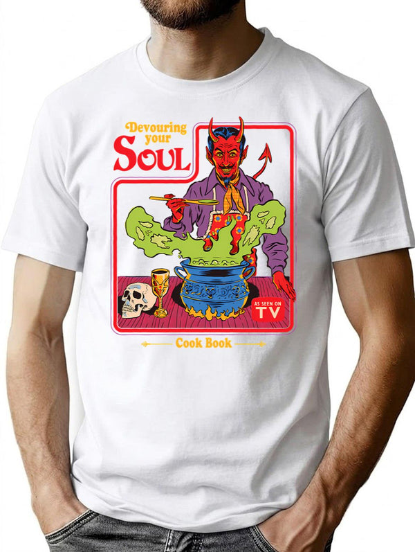 Devouring Your Soul T-Shirt for Men & Women, T-Shirts Graphic Tee - White