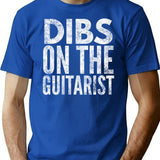 Dibs On The Guitarist T-Shirt for Men & Women, T-Shirts Graphic Tee - Blue