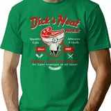 Dick'S Meat Market Worn T-Shirt for Men & Women, T-Shirts Graphic Tee - Green