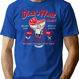 Dick'S Meat Market Worn T-Shirt for Men & Women, T-Shirts Graphic Tee - Blue