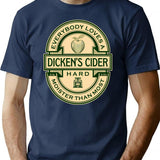 Dicken'S Cider Label T-Shirt for Men & Women, T-Shirts Graphic Tee - Navy
