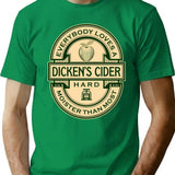 Dicken'S Cider Label T-Shirt for Men & Women, T-Shirts Graphic Tee - Green