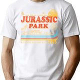 Dinosaur Park Run Or Die 1993 Worn T-Shirt for Men & Women, T-Shirts Graphic Tee - White