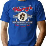 Dirty Harry'S Shooting Range T-Shirt for Men & Women, T-Shirts Graphic Tee - Blue