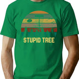 Disc Golf Stupid Tree Vintage Tee Frisbee Funny Golfer Retro T-Shirt for Men & Women, T-Shirts Graphic Tee - Green