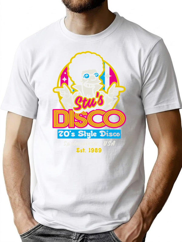 Disco Fever T-Shirt for Men & Women, T-Shirts Graphic Tee - White