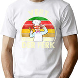Distressed Vert Der Ferk T-Shirt for Men & Women, T-Shirts Graphic Tee - White