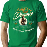 Dixons Wilderness Survival School T-Shirt for Men & Women, T-Shirts Graphic Tee - Green