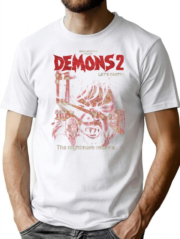Dmons 2 Drio Rgnto Itlin Horror T-Shirt for Men & Women, T-Shirts Graphic Tee - White