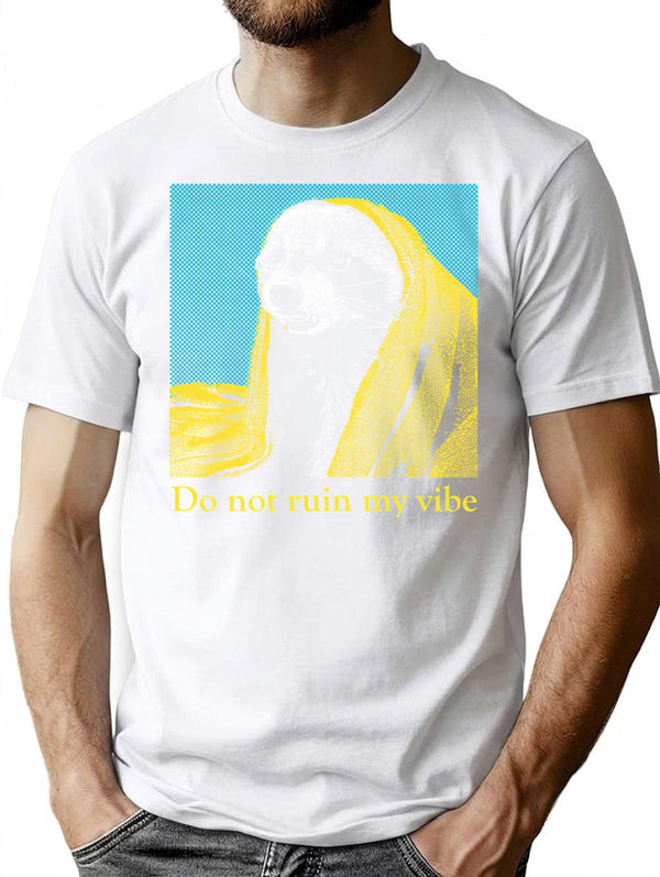 Do Not Ruin My Vibe Raccoon T-Shirt for Men & Women, T-Shirts Graphic Tee - White