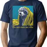 Do Not Ruin My Vibe Raccoon T-Shirt for Men & Women, T-Shirts Graphic Tee - Navy