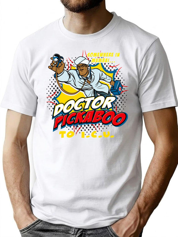 Doctor Pickaboo To I C U T-Shirt for Men & Women, T-Shirts Graphic Tee - White