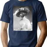 Dog Headed Princess T-Shirt for Men & Women, T-Shirts Graphic Tee - Navy