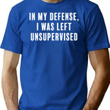 Don'T Leave Me Unsupervised T-Shirt for Men & Women, T-Shirts Graphic Tee - Blue