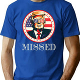 Donald Trump Missed Dks T-Shirt for Men & Women, T-Shirts Graphic Tee - Blue