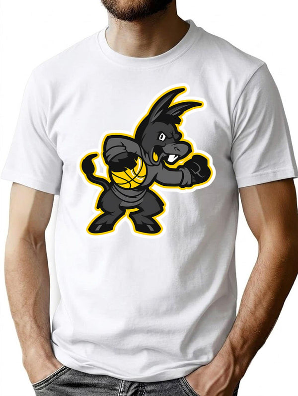 Donkey Basketball Player T-Shirt for Men & Women, T-Shirts Graphic Tee - White