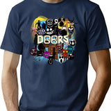 Doors All The Entities New Doors Game Update T-Shirt for Men & Women, T-Shirts Graphic Tee - Navy