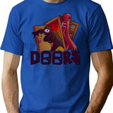 Doors - Seek Horror T-Shirt for Men & Women, T-Shirts Graphic Tee - Blue