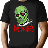 Dr. Phibes T-Shirt for Men & Women, T-Shirts Graphic Tee - Black