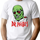 Dr. Phibes T-Shirt for Men & Women, T-Shirts Graphic Tee - White