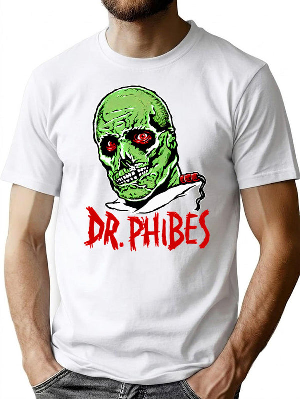 Dr. Phibes T-Shirt for Men & Women, T-Shirts Graphic Tee - White