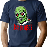 Dr. Phibes T-Shirt for Men & Women, T-Shirts Graphic Tee - Navy