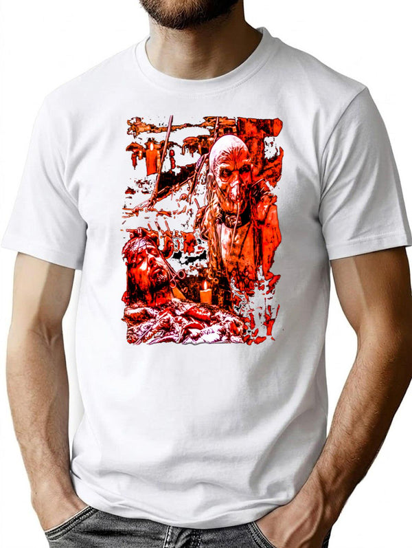 Dr Satan Print T-Shirt for Men & Women, T-Shirts Graphic Tee - White