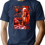 Dr Satan Print T-Shirt for Men & Women, T-Shirts Graphic Tee - Navy