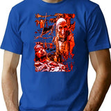 Dr Satan Print T-Shirt for Men & Women, T-Shirts Graphic Tee - Blue