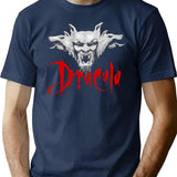 Dracula Bram Stoker T-Shirt for Men & Women, T-Shirts Graphic Tee - Navy