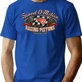Drag Racing Speed-O-Motive Racing Pistons 1946 T-Shirt for Men & Women, T-Shirts Graphic Tee - Blue