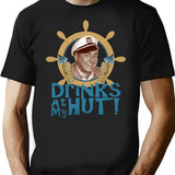 Drinks At My Hut Dks T-Shirt for Men & Women, T-Shirts Graphic Tee - Black