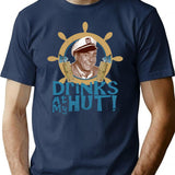 Drinks At My Hut Dks T-Shirt for Men & Women, T-Shirts Graphic Tee - Navy