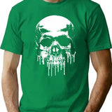 Dripping Skull T-Shirt for Men & Women, T-Shirts Graphic Tee - Green